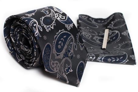 Cravate Motif floral bleu