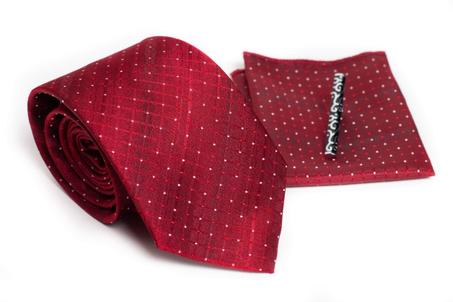 Cravate Rouge à pois blancs