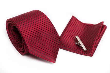 Cravate Rouge à pois Noir