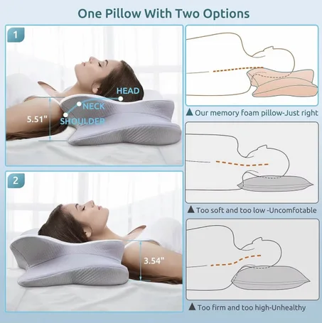 Oreiller Cervical Orthopédique – Soulage les douleurs et améliore votre sommeil