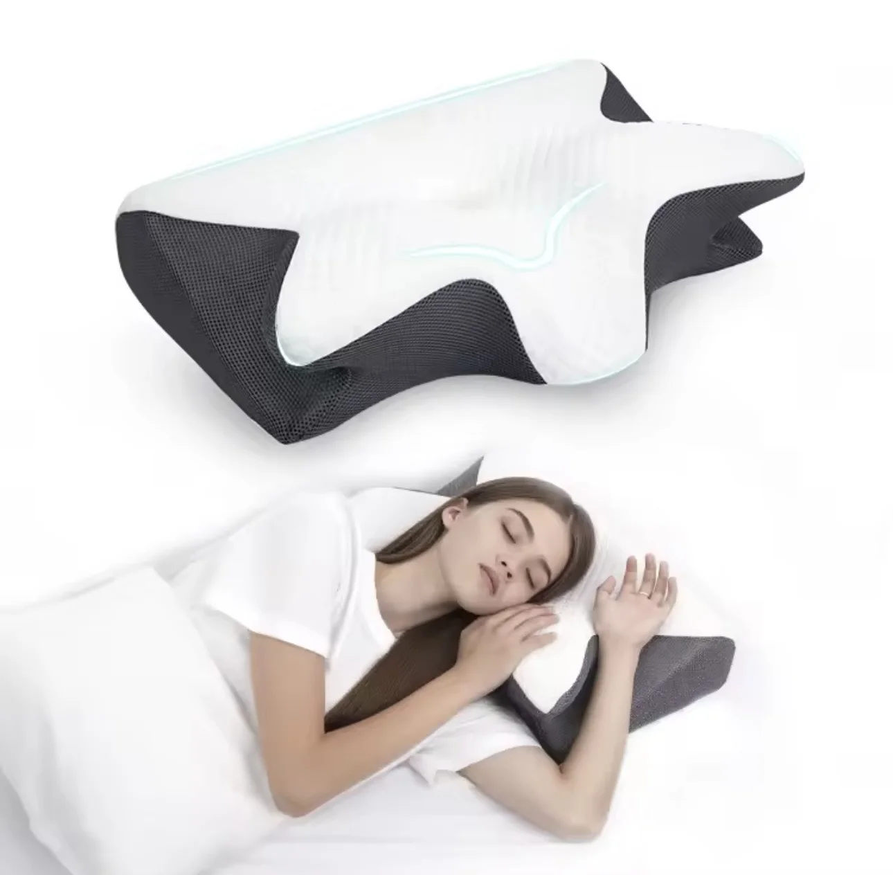 Oreiller Cervical Ergonomique – Confort et Soutien Optimal