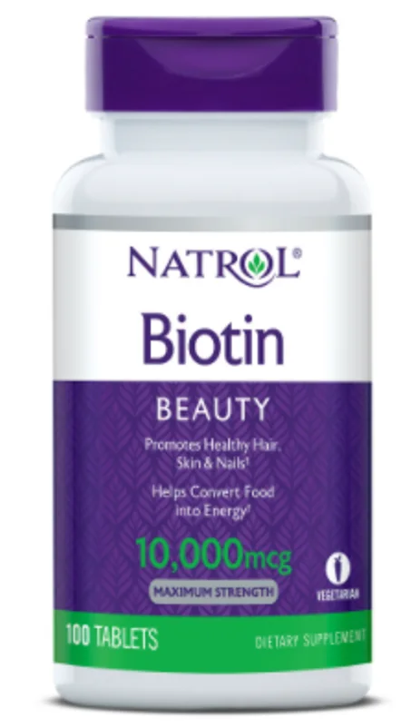 NATROL - BIOTINE -100 COMPRIMÉS BIOTIN 10000 MCG