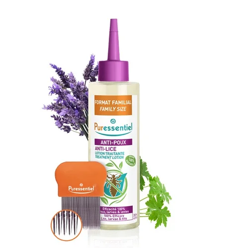 PURESSENTIEL LOTION ANTI-POUX + PEIGNE FORMAT FAMILIAL-200 ML