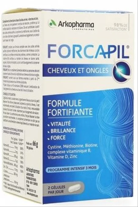Forcapil Cheveux et Ongles Formule Fortifiante 180 GELULES