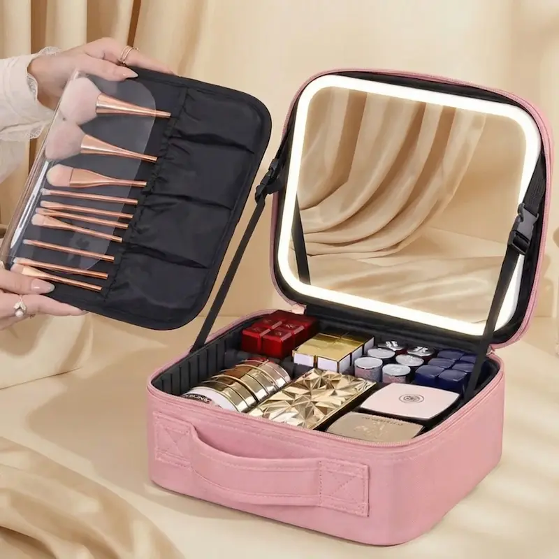 Sac Maquillage avec Miroir LED