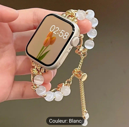 سوار نسائي أنيق بحجر عين القطة – متوافق مع ساعة  Apple Watch