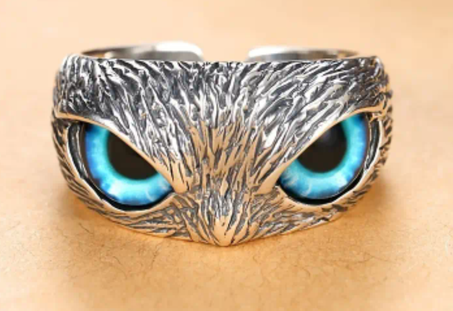 🦉✨ خاتم عين البوم – الغموض والأناقة ✨🦉