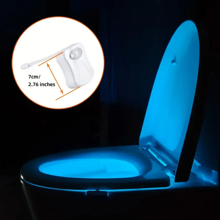 إضاءة مرحاض LED بـ 16 لونًا مع مستشعر حركة – تجربة فريدة ومريحة!