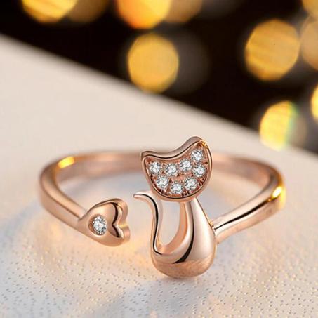 Cute Cat Ring For Women