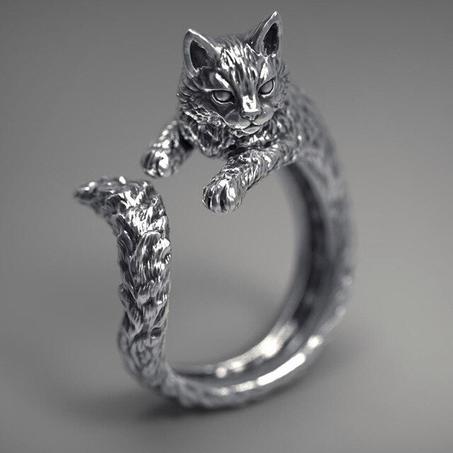 Cute Cat Ring For Women