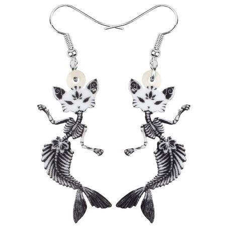 Acrylic Halloween Cat Earrings For Women