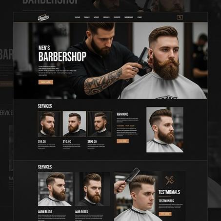 Barber shop website tow language