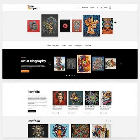 Artist website two languages