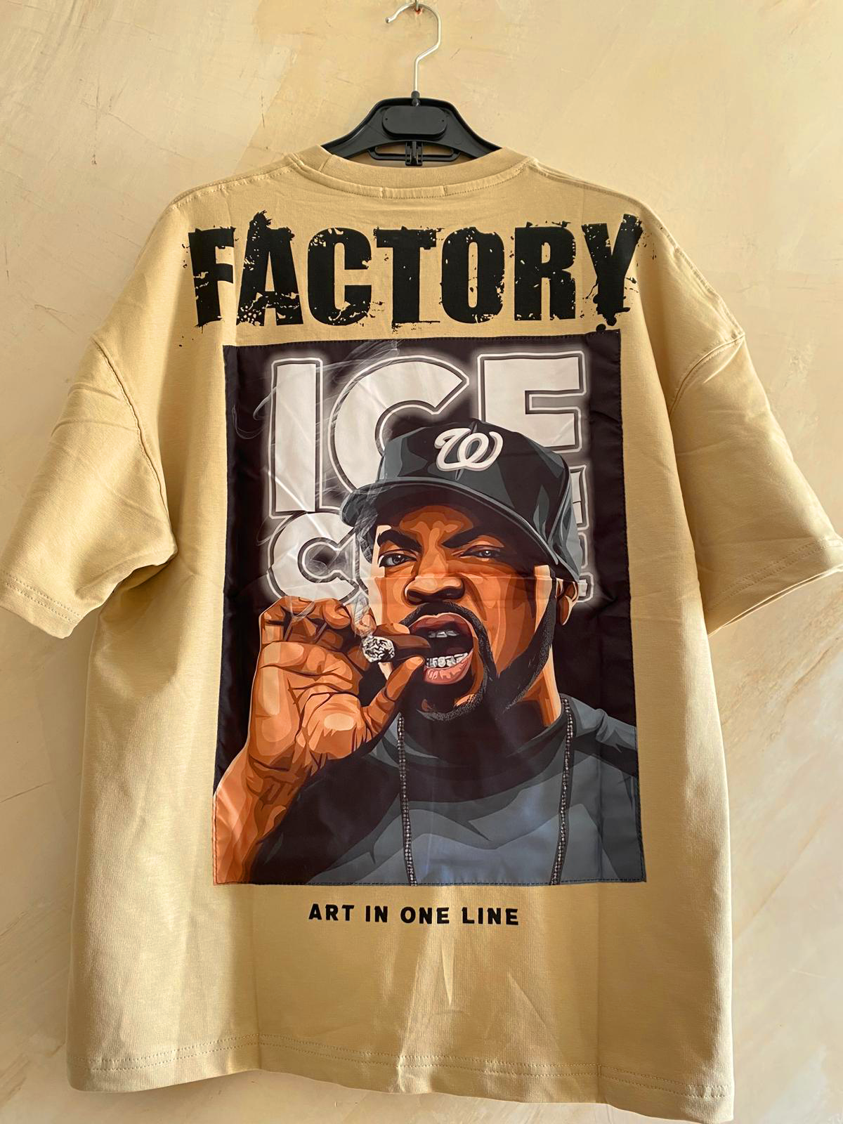 Brown T-shirt: ICE CUBE