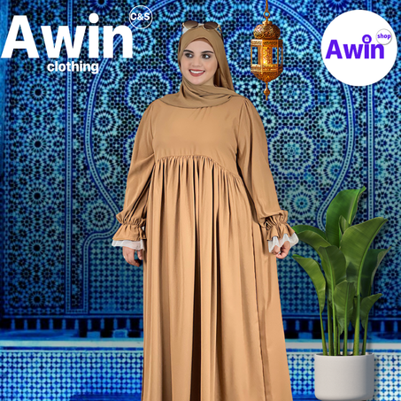 فستان واسع فاخر للمحجبات – ستايل أنيق بلمسة ملكية