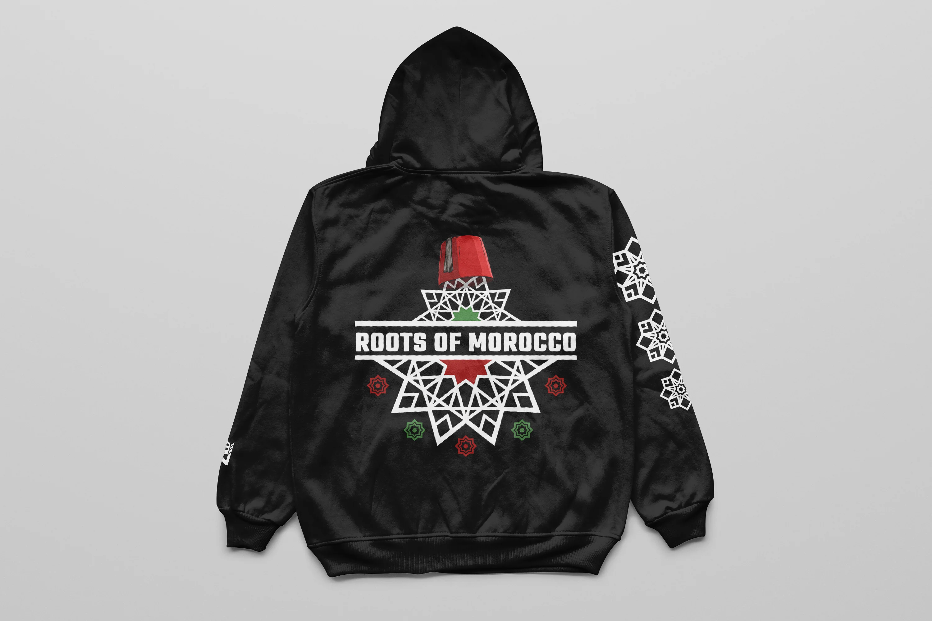Hoodie noire de première qualité et design très agréable marocain
