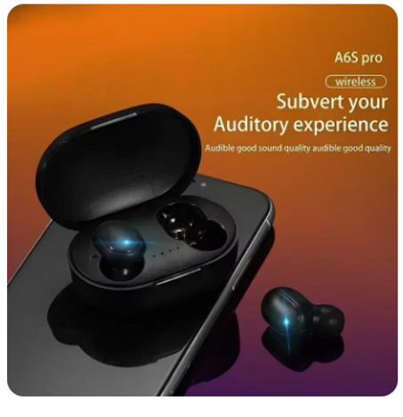 سماعة رأس بلوتوث لاسلكية A6S TWS ، سماعة أذن رياضية ، سماعات أذن داخلية مع ميكروفون ، شاومي ، آيفون ، لينوفو ، أصلية