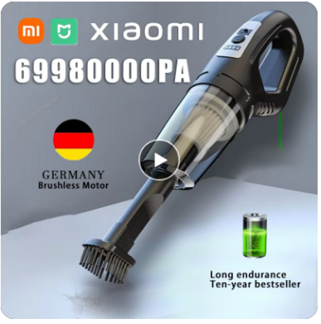 مكنسة كهربائية لاسلكية للسيارة من Xiaomi-Mijia ، طاقة عالية ، شحن USB ، محمول باليد ، شفط قوي ، منزل ، أو pa ، أو دبليو
