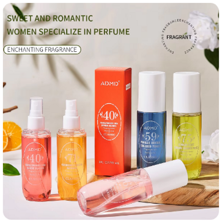 عطر فواكه زهرية للنساء بخاخ عطر للشعر والجسم ، 90 * ،