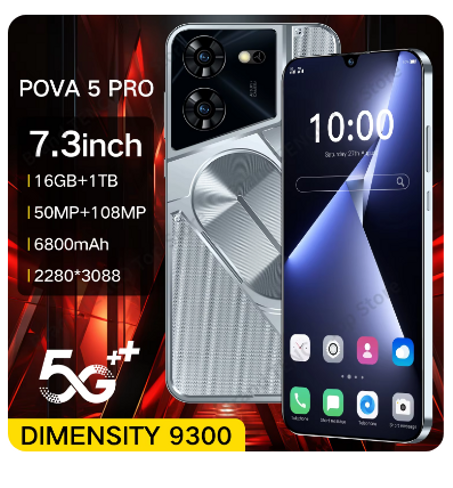 هاتف ذكي أندرويد Pova 5 Pro ، إصدار عالمي ، Dimensity ، 16 GB + 1 ، 1500 mAh ، 4G ، 5G ، هاتف محمول NFC ، أصلي