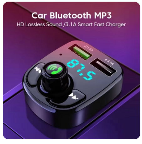 سيارة بلوتوث FM استقبال الصوت ، LED MP3 ، بدون استخدام اليدين ، جهاز إرسال ، 2.1A ، 3.1A ، QC3.0 ، PD ، نوع C ، USB مزدوج ، شاحن عدة سيارة