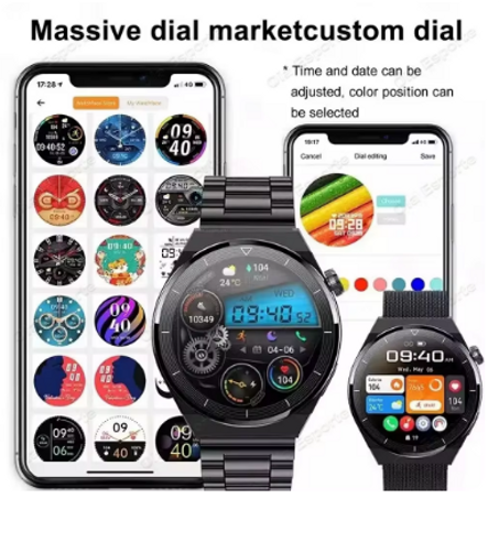 ساعة ذكية أموليد مقاومة للماء للرجال والنساء ، شاشة عالية الدقة ، معدل ضربات القلب ، مكالمات بلوتوث ، أندرويد ، iOS ، x 4.2 ، جديد