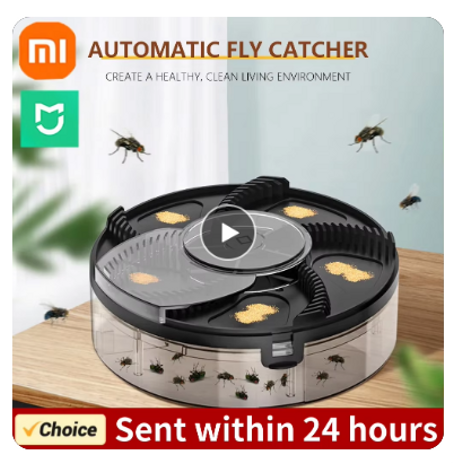 صائد الذباب الأوتوماتيكي من زياومي ميجيا ، USB قابل لإعادة الشحن ، قابس في ، صيد الذبابة المادية ، صائد الذباب في المطبخ ، صائد الآفات ، الحشرات ، صائد الحشرات ، صائد الذباب الهادئ