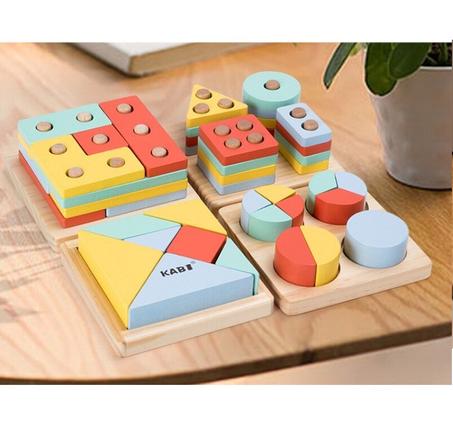 Coffret Montessori de Géométrie en bois