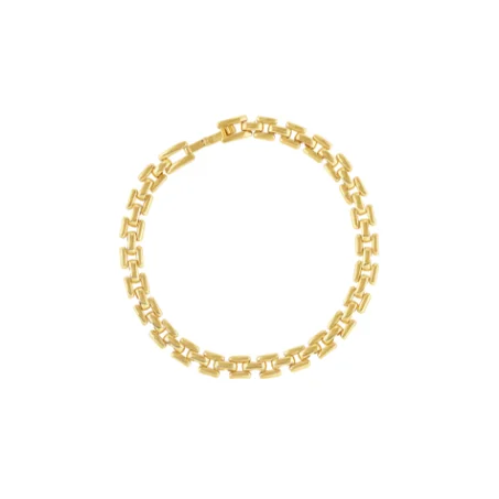 Sculpted Gold Link Statement Necklace