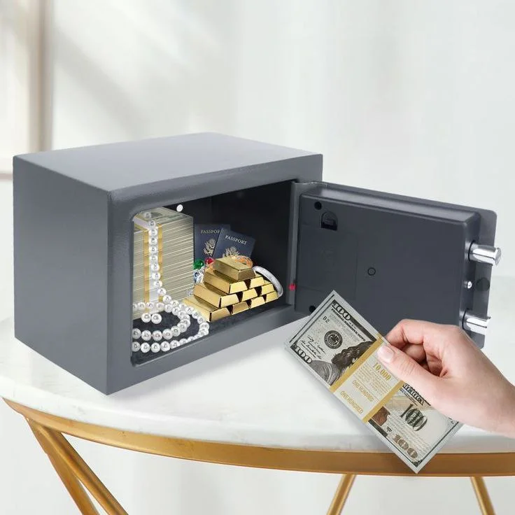 خزنة أمان إلكترونية، خزنة رقمية من الصلب مع مفتاحين.