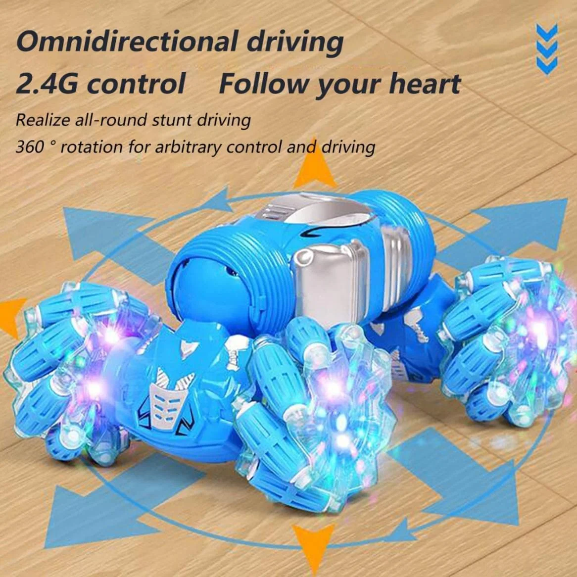 سياراة رباعية الدفع و التحكم عن بعد أو عن  ساعة اليد