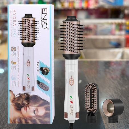 ENZO PROFESSIONAL Brosse Chauffante Lissante 3en1 en Céramique