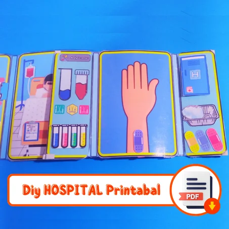 Hospital Paperdoll With paper doll Printable paper doll house dress up paper doll Printable Activity Book toys gift kids paperdoll