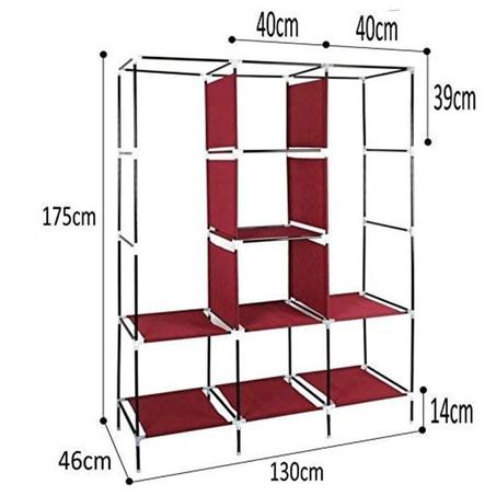 Moyen Armoire à 3 Portes رفوف لتخزين الملابس