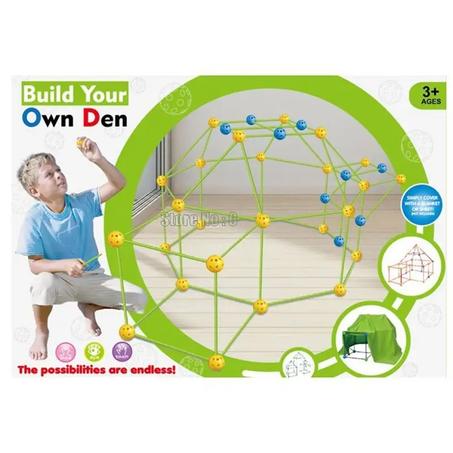 لعبة مكعبات بناء متعددة الاستخدامات للأطفال، خيمة من الخرز، منزل مرح، لعبة معمارية، مجموعة نماذج مكعبات للأطفال