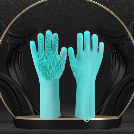 قفازات سيليكون لغسل الأطباق