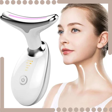 الرقبة الوجه الجمال جهاز LED الفوتون العلاج الجلد تشديد تقليل مزدوج الذقن المضادة للتجاعيد إزالة رفع مدلك العناية بالبشرة أدوات
