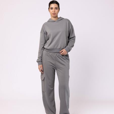 Oversize Hoodie Baggy jogger Tracksuit - Gray