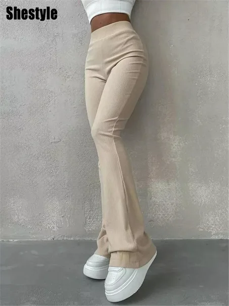 Pantalon flare Taille Haute