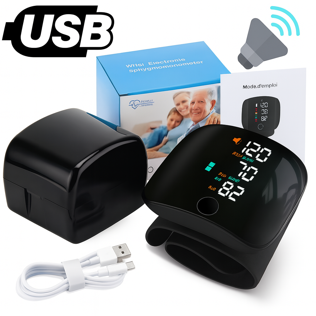 🩺 Moniteur de pression artérielle rechargeable au poignet