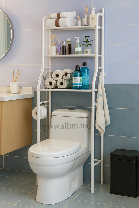 Étagère de rangement pour toilettes chasse