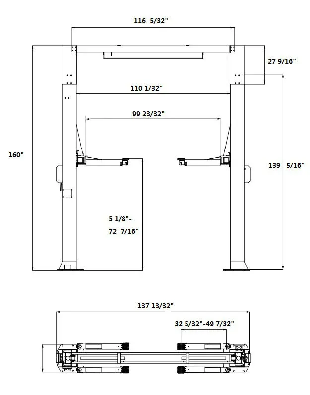 APlusLift 12,000LB 2-Post Overhead Single Release Direct Drive Car Lift with 3 Year Warranty - HW-12HD