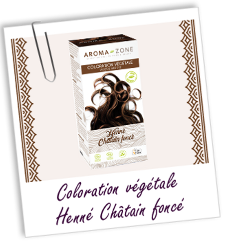 Coloration capillaire végétale BIO Henné Châtain foncé - 200 G
