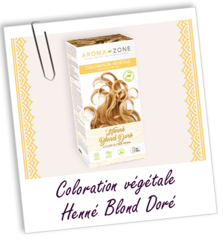 Coloration capillaire végétale BIO Henné Blond doré - 200 G
