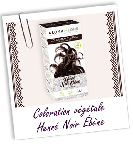 Coloration capillaire végétale BIO Henné Noir ébène - 200 G