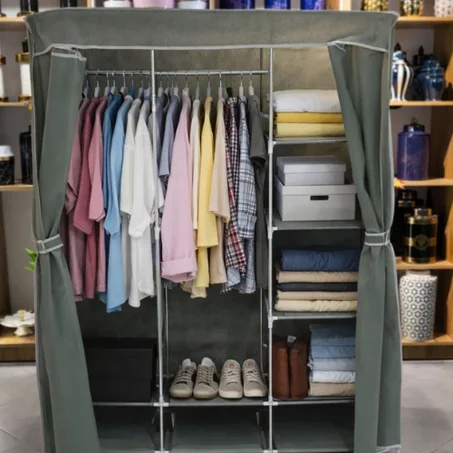خزانة ملابس قماشية مزدوجة – عملية وبثمن مناسب 👕