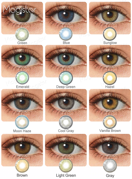 Lentilles de Contact colorées pour les yeux, naturel, bleu, marron, beauté, 2 pièces par an