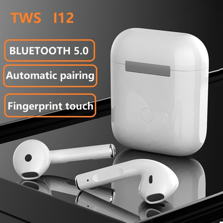 I12 Tws Bluetooth 5.0 Wireless Stereo Earphones, Earbuds, Headset with Charging Box, for IPhone Android Xiaomi, in stock