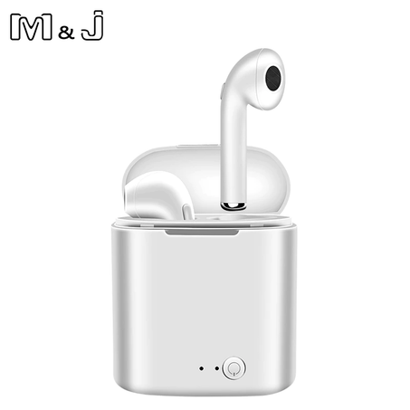 M&J - i7S Tws Wireless Bluetooth Earphones, Earbuds, Stereo, Smartphone Charging Box, iPhone, Samsung, iPhone, Retail