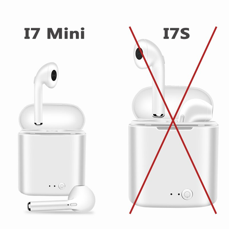 M&J TWS i7S - Wireless Bluetooth 5.0 Earphones, Mini Earbuds, Stereo Headset, with Charging Box, Mic, for Smartphone, Hot Sale,